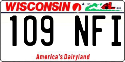 WI license plate 109NFI