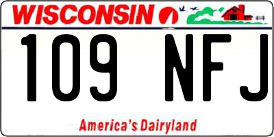 WI license plate 109NFJ