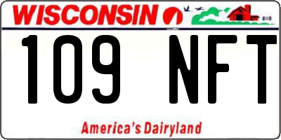 WI license plate 109NFT