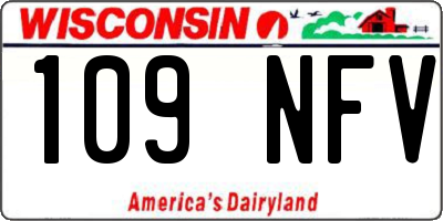 WI license plate 109NFV