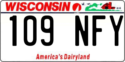 WI license plate 109NFY
