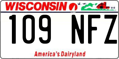 WI license plate 109NFZ
