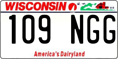 WI license plate 109NGG
