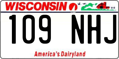 WI license plate 109NHJ
