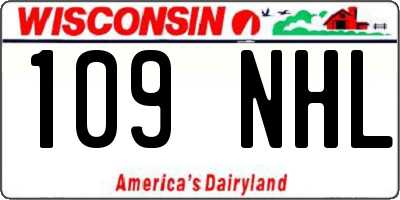 WI license plate 109NHL
