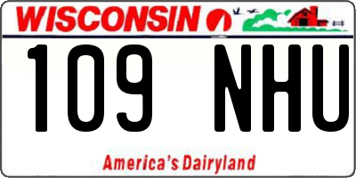 WI license plate 109NHU