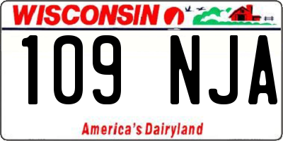 WI license plate 109NJA