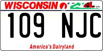 WI license plate 109NJC