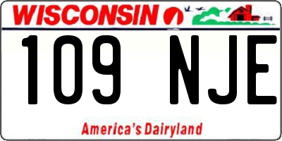 WI license plate 109NJE