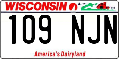 WI license plate 109NJN