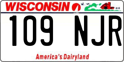 WI license plate 109NJR
