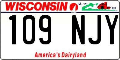 WI license plate 109NJY