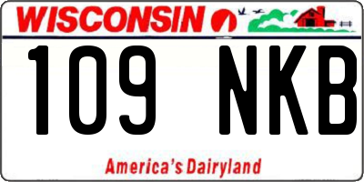 WI license plate 109NKB