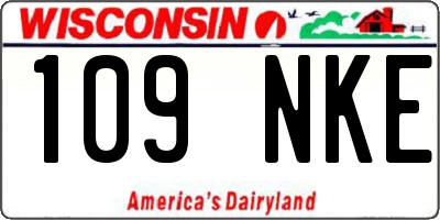 WI license plate 109NKE