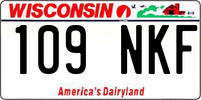 WI license plate 109NKF