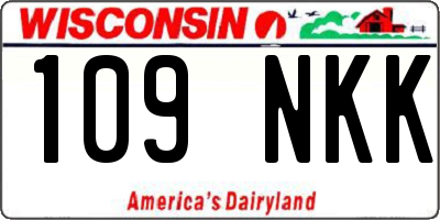 WI license plate 109NKK