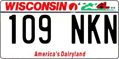 WI license plate 109NKN
