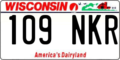 WI license plate 109NKR