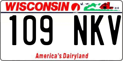 WI license plate 109NKV