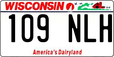 WI license plate 109NLH