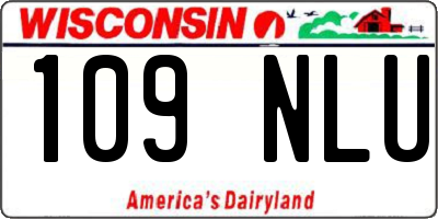 WI license plate 109NLU