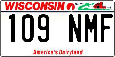 WI license plate 109NMF