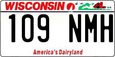 WI license plate 109NMH