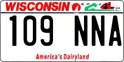 WI license plate 109NNA