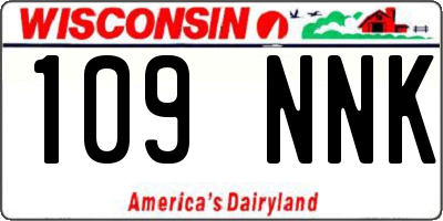 WI license plate 109NNK
