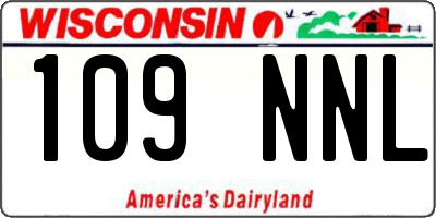 WI license plate 109NNL