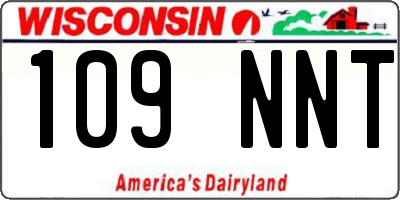 WI license plate 109NNT