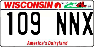 WI license plate 109NNX
