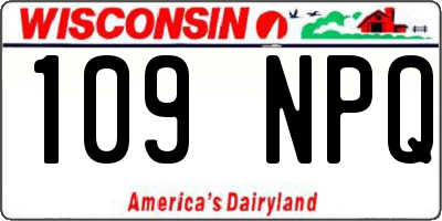 WI license plate 109NPQ