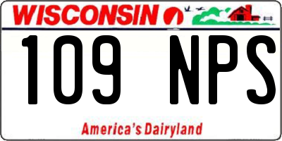 WI license plate 109NPS