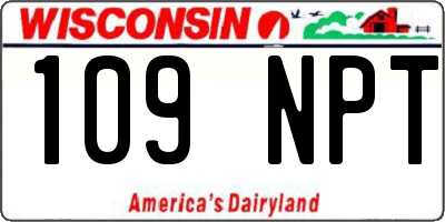 WI license plate 109NPT