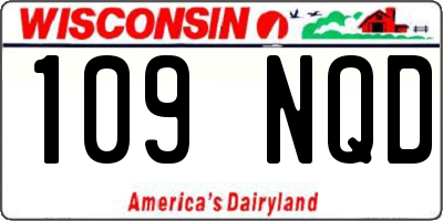 WI license plate 109NQD