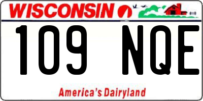 WI license plate 109NQE