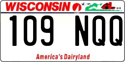 WI license plate 109NQQ