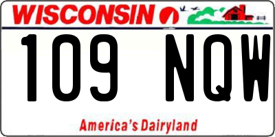 WI license plate 109NQW