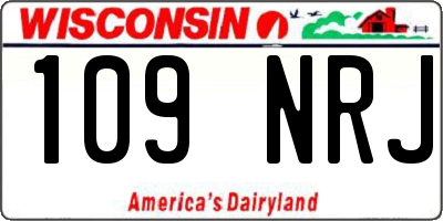 WI license plate 109NRJ