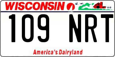 WI license plate 109NRT