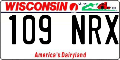 WI license plate 109NRX