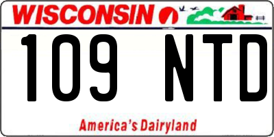 WI license plate 109NTD
