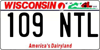 WI license plate 109NTL