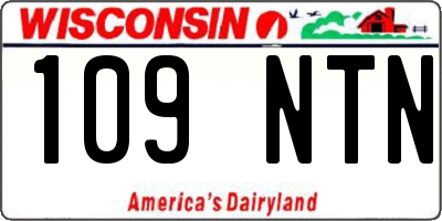 WI license plate 109NTN