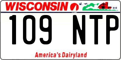 WI license plate 109NTP