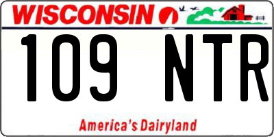 WI license plate 109NTR