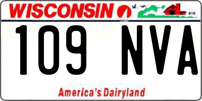 WI license plate 109NVA