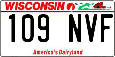 WI license plate 109NVF