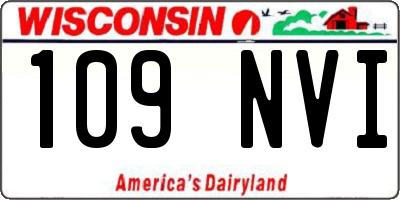 WI license plate 109NVI